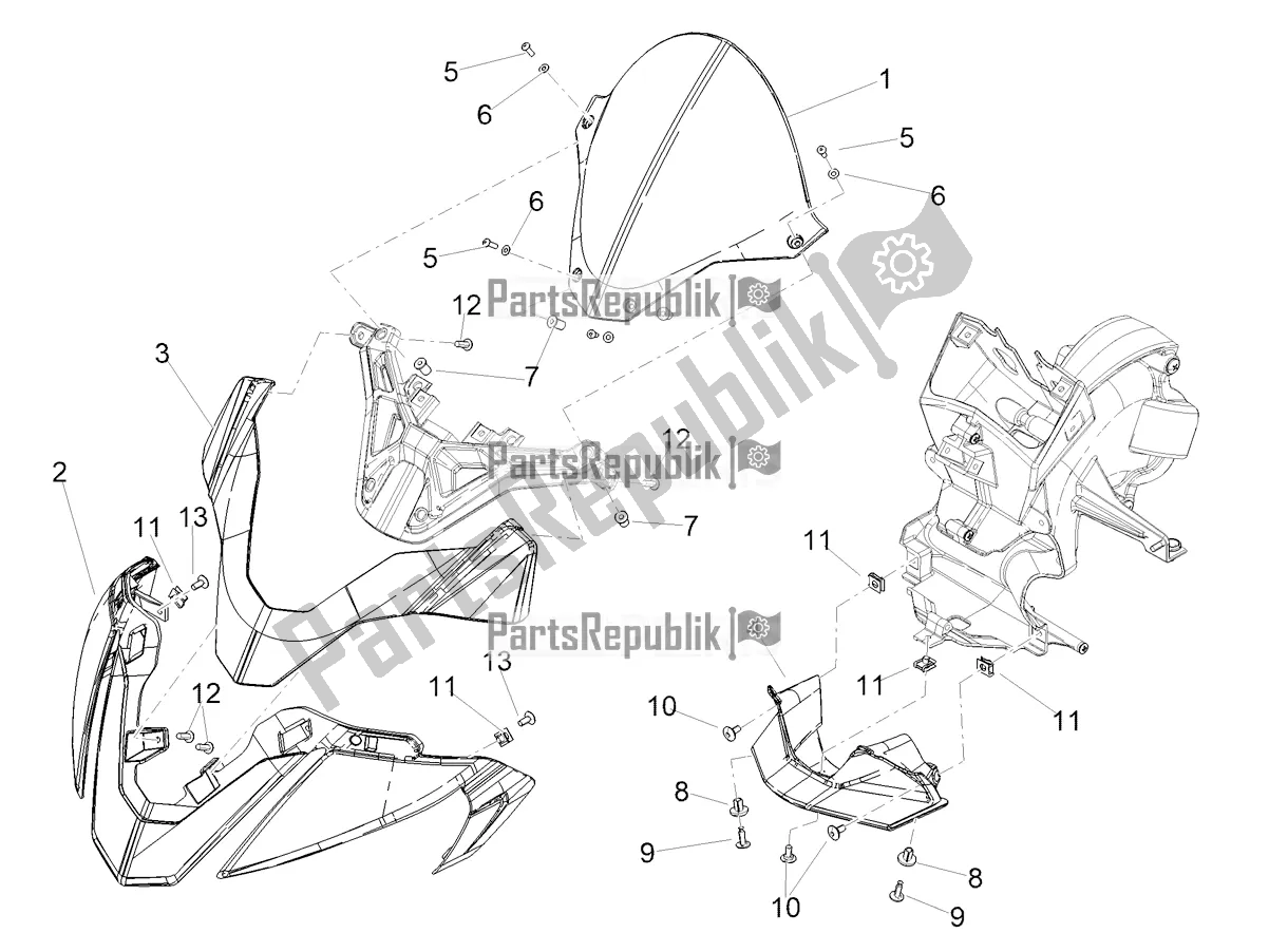 Alle Teile für das Frontverkleidung des Aprilia Tuono 660 2022