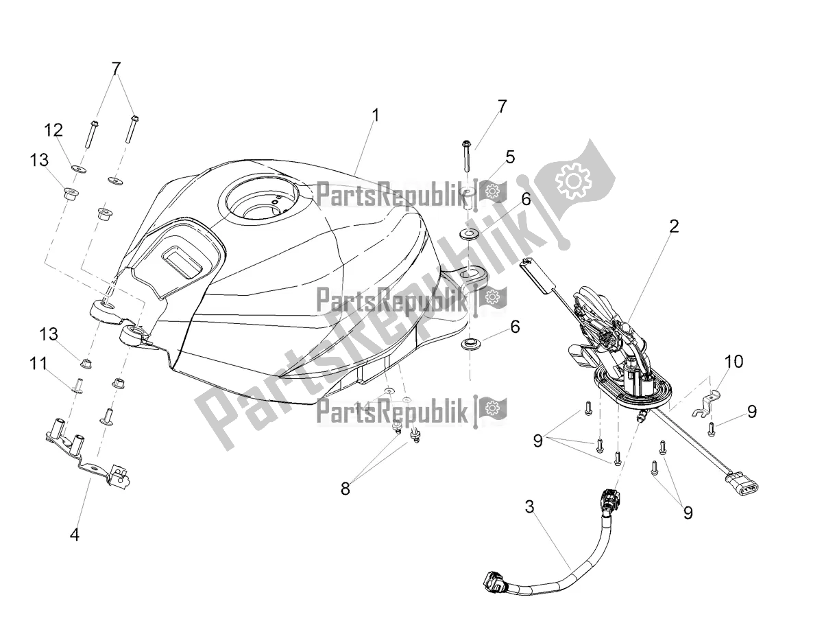 Tutte le parti per il Serbatoio Di Carburante del Aprilia Tuono 660 2022