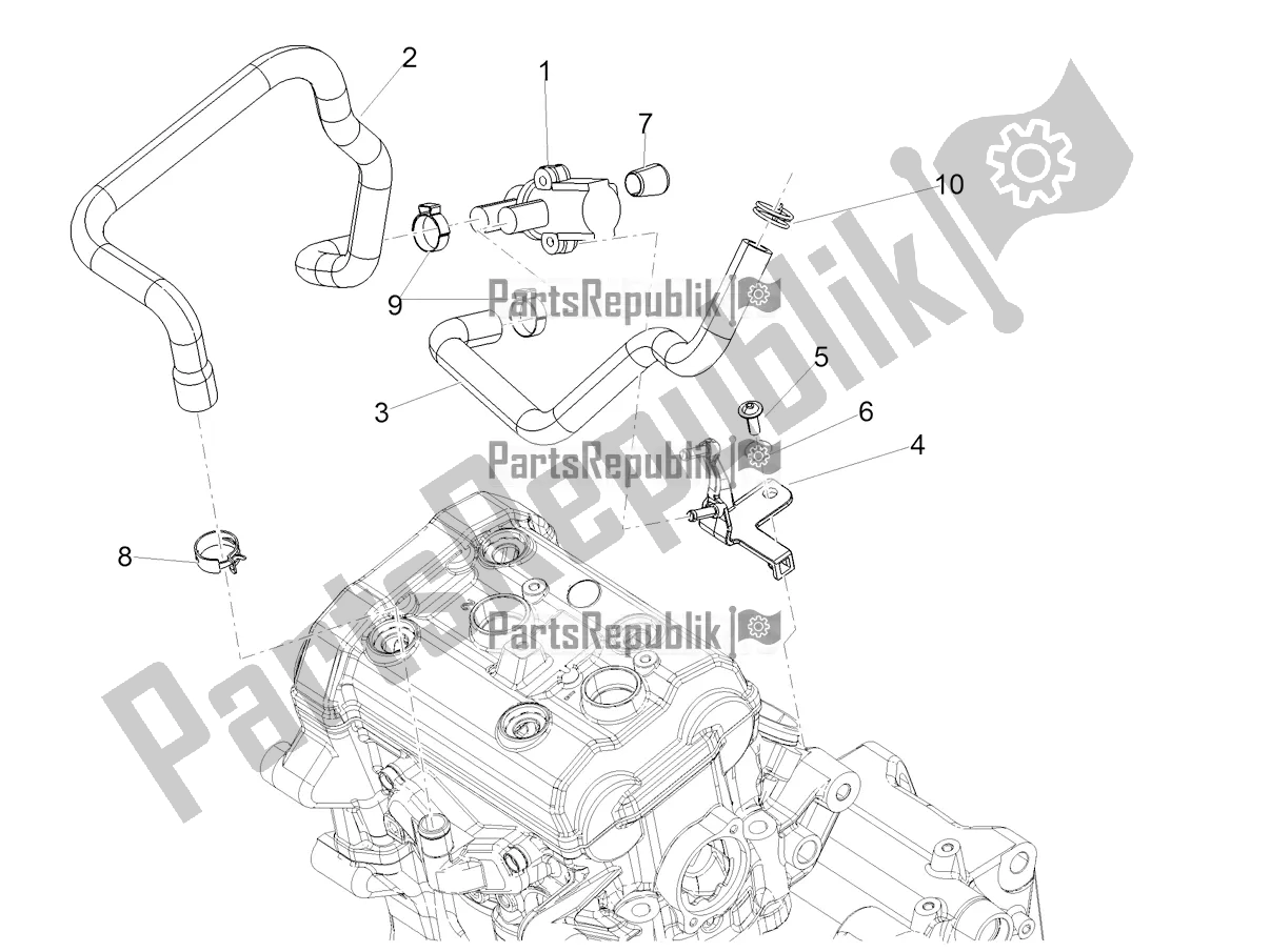 All parts for the Secondary Air of the Aprilia Tuono 660 2022