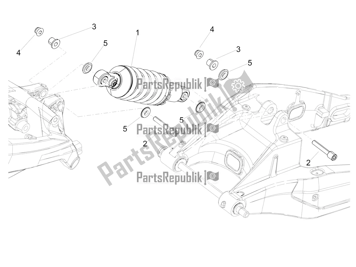 All parts for the Shock Absorber of the Aprilia Tuono 660 2022