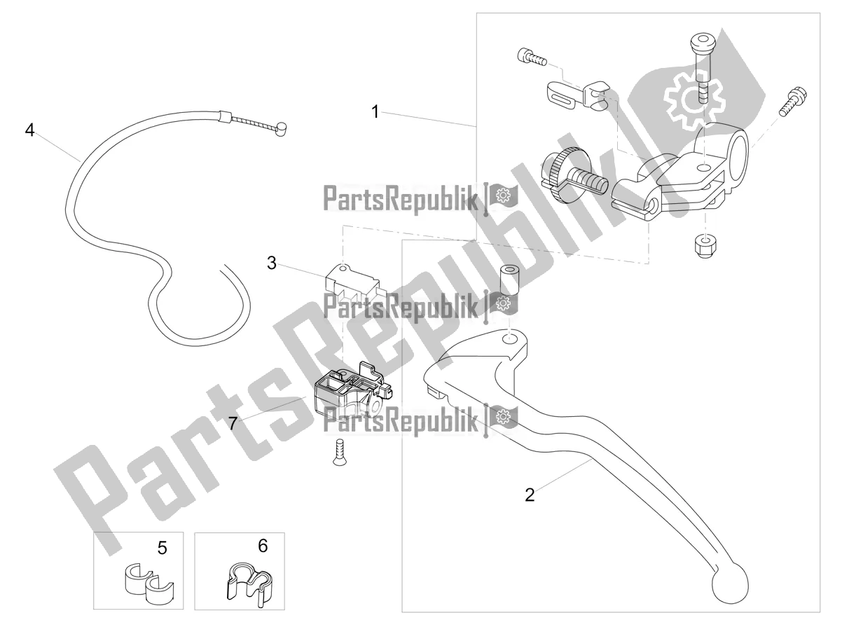 All parts for the Clutch Control of the Aprilia Tuono 660 Apac 2021