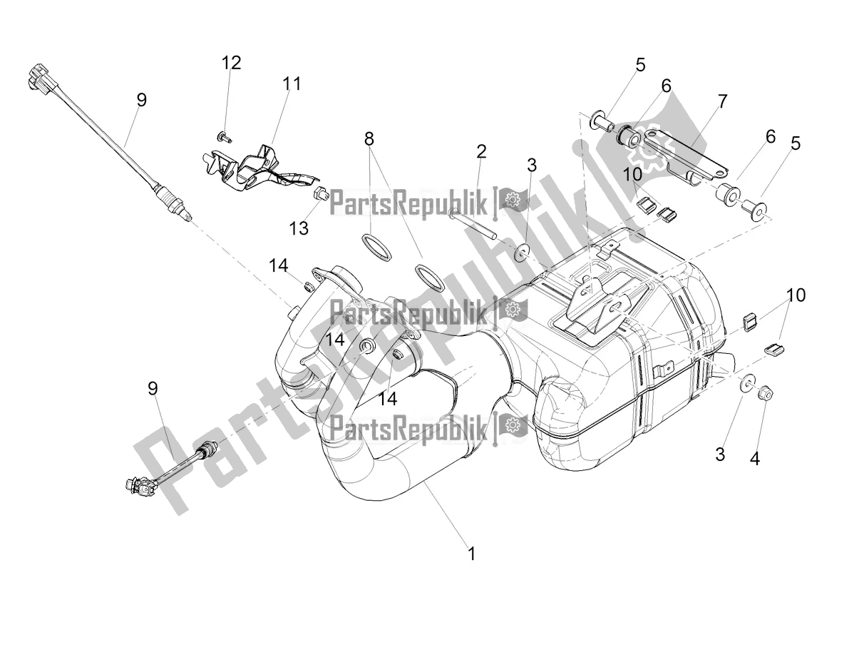 Tutte le parti per il Tubo Di Scarico del Aprilia Tuono 660 Apac 2021