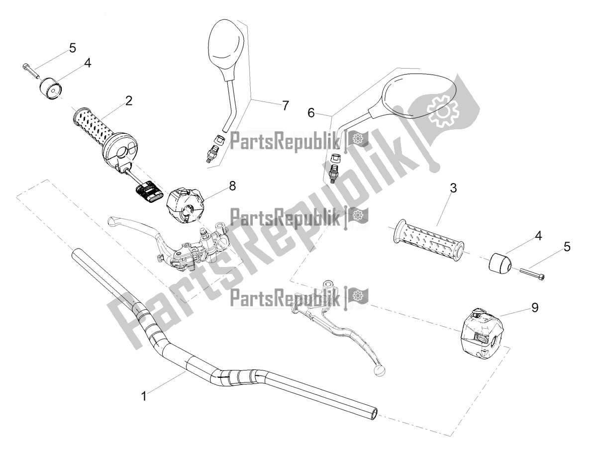 Todas las partes para Manillar - Controles de Aprilia Tuono 660 Apac 2021