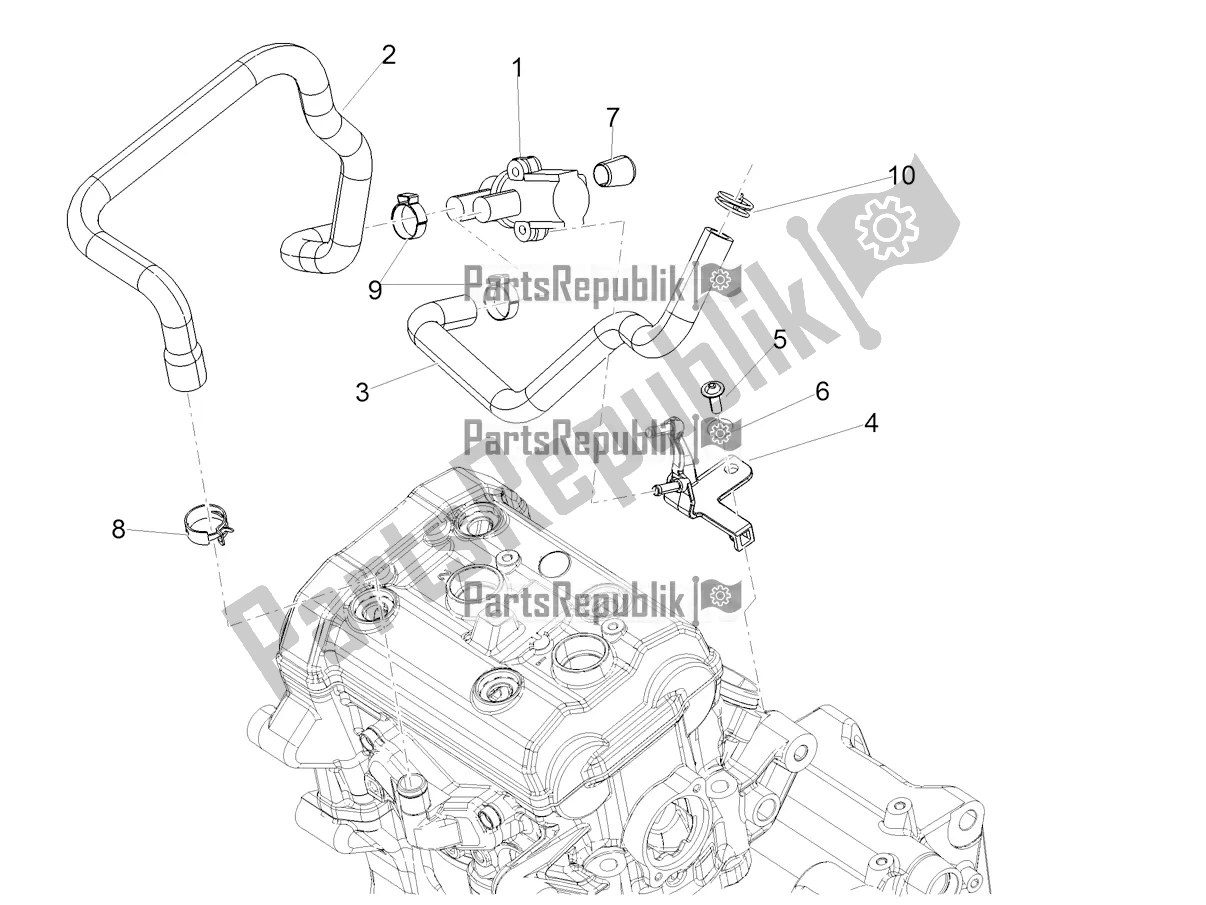 All parts for the Secondary Air of the Aprilia Tuono 660 Apac 2021
