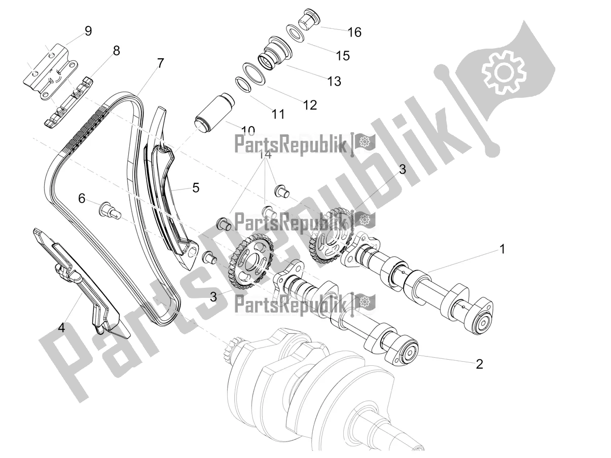 All parts for the Timing System of the Aprilia Tuono 660 Apac 2021