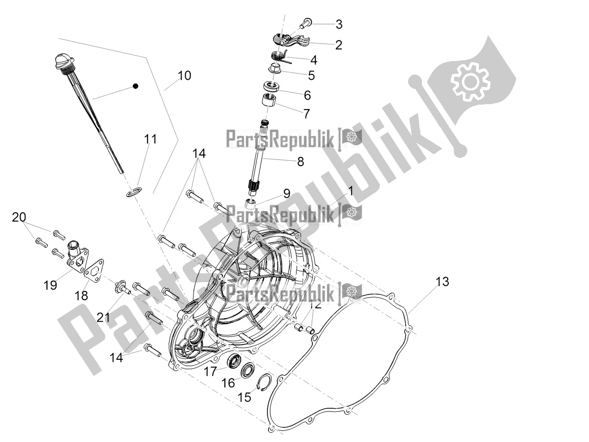 Alle Teile für das Kupplungsdeckel des Aprilia Tuono 660 Apac 2022