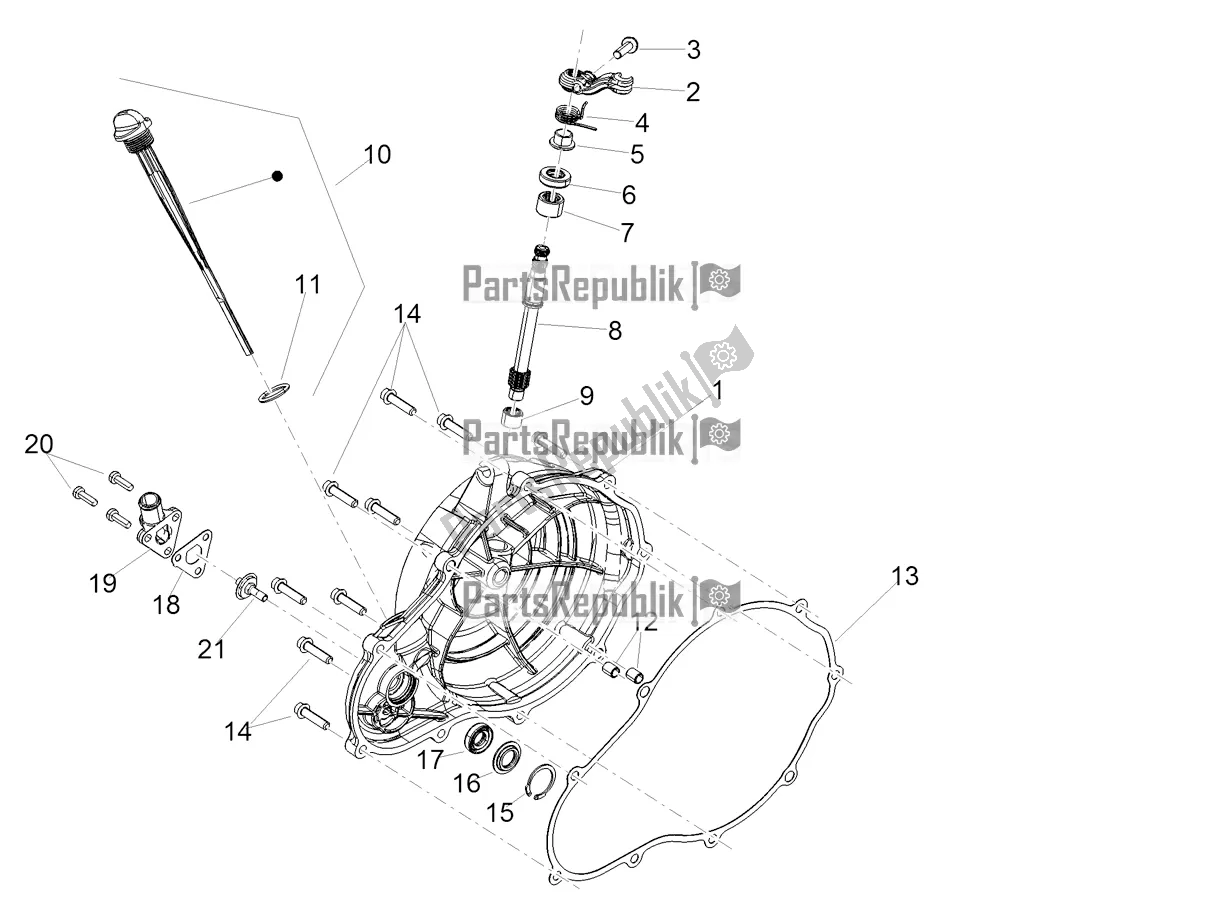 Toutes les pièces pour le Couvercle D'embrayage du Aprilia Tuono 660 Apac 2022