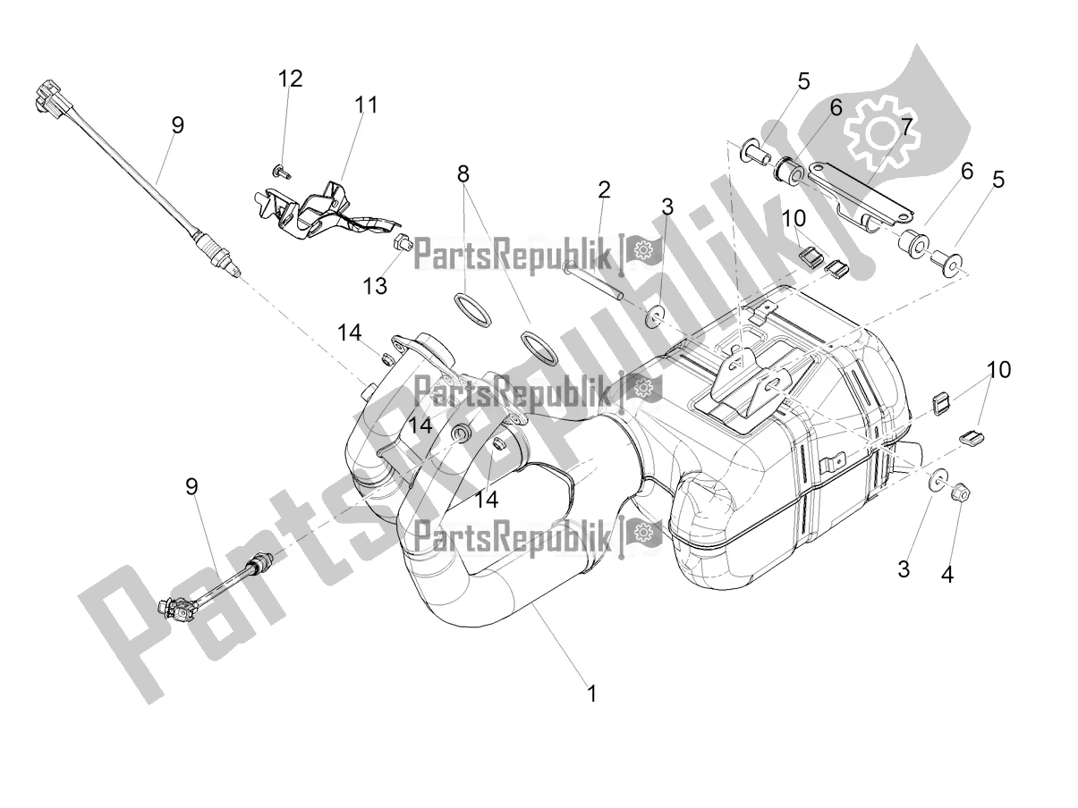 Wszystkie części do Rura Wydechowa Aprilia Tuono 660 Apac 2022