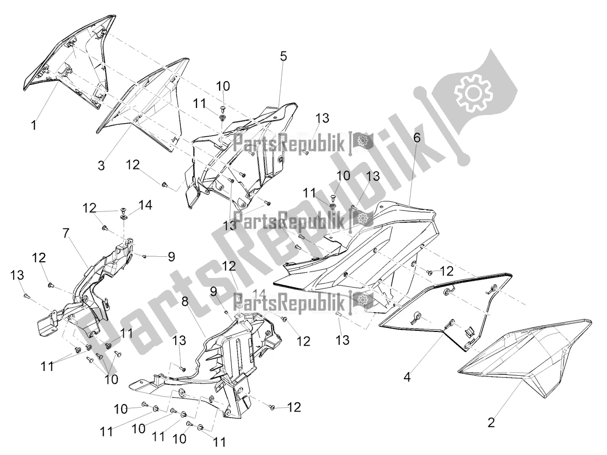 Todas las partes para Cuerpo Delantero de Aprilia Tuono 660 Apac 2022