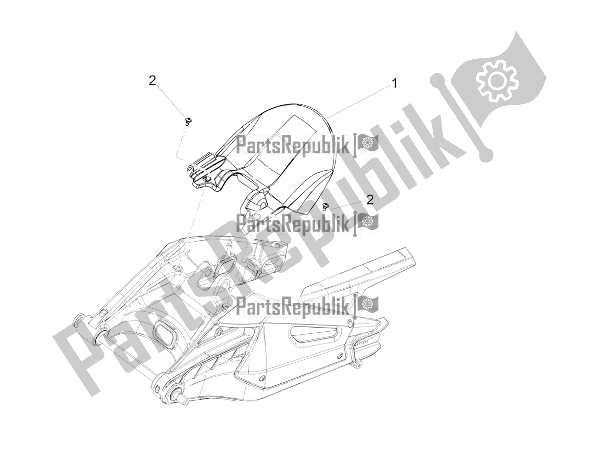 Toutes les pièces pour le Garde-boue Arrière du Aprilia Tuono 660 Apac 2022