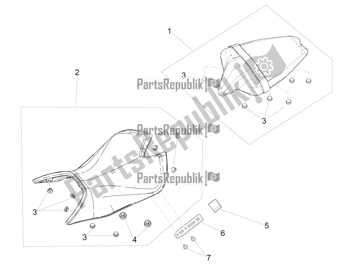 Tutte le parti per il Sella del Aprilia Tuono 660 Apac 2022