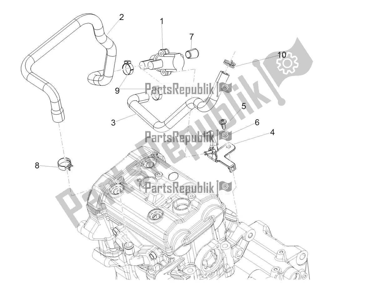 Alle onderdelen voor de Secundaire Lucht van de Aprilia Tuono 660 Apac 2022