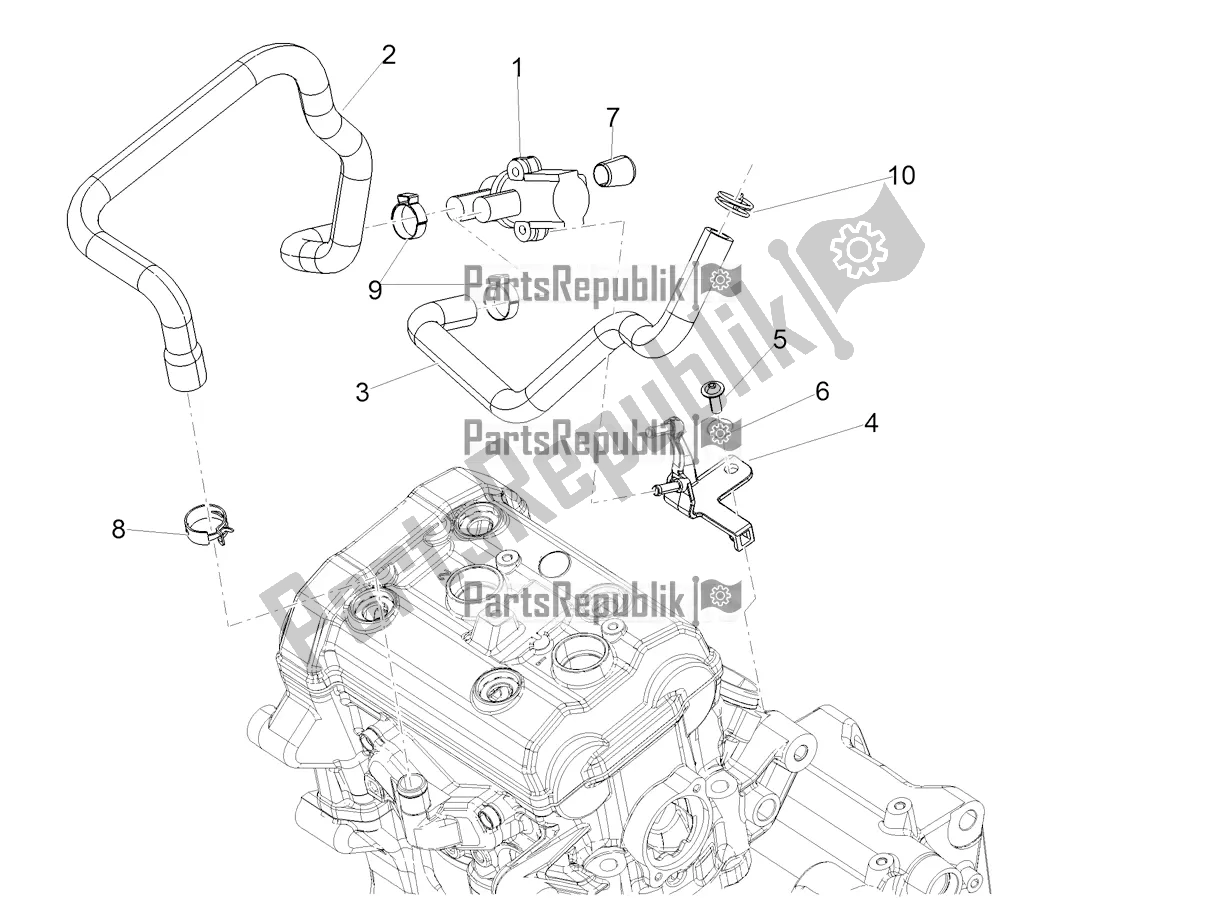 All parts for the Secondary Air of the Aprilia Tuono 660 USA 2021