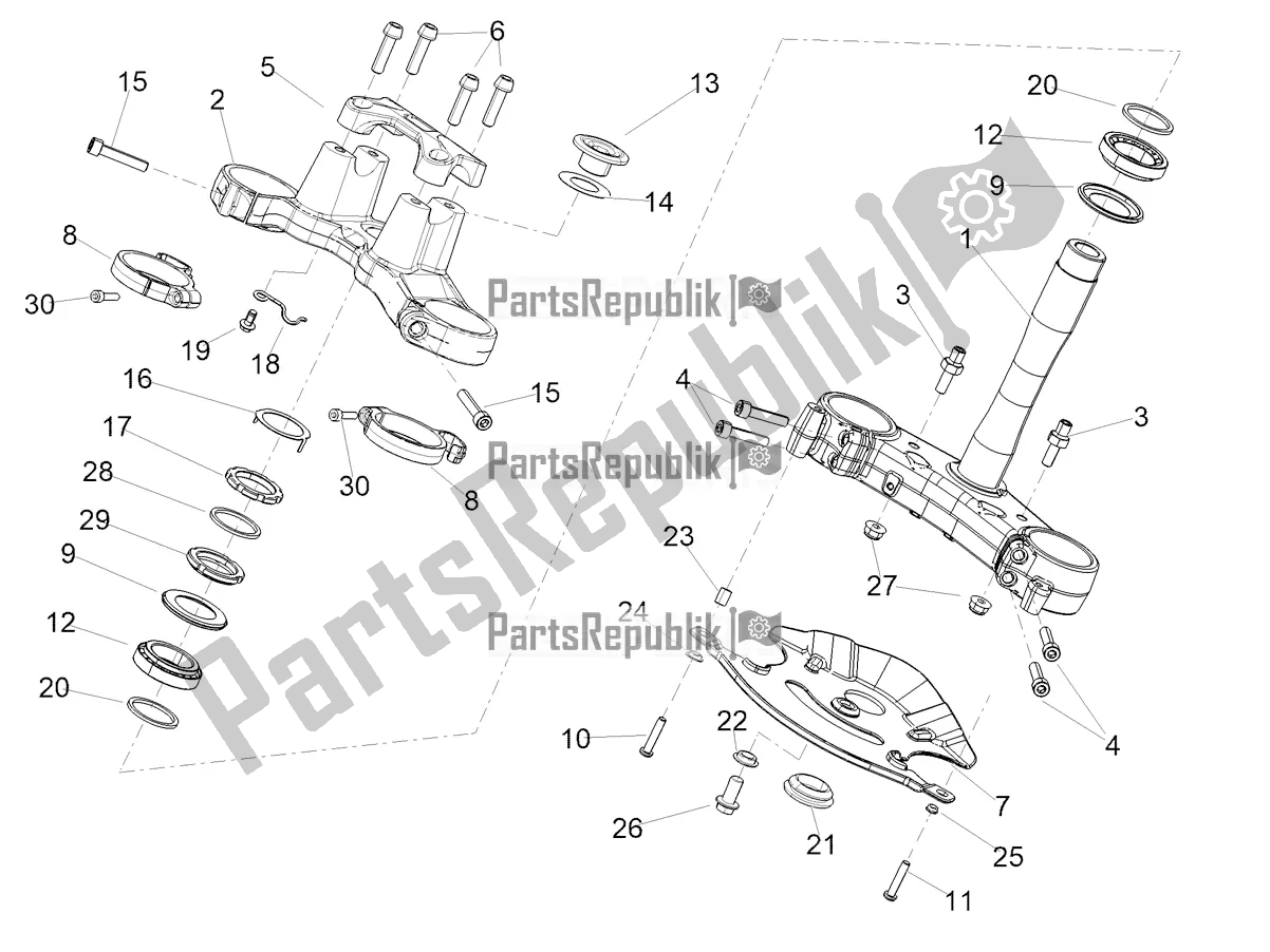 Toutes les pièces pour le Pilotage du Aprilia Tuono 660 USA 2021