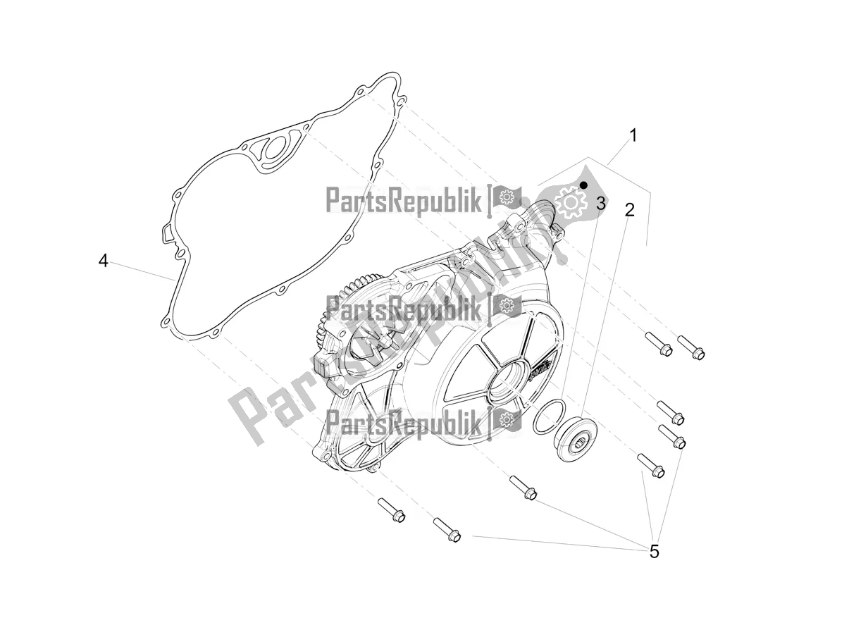 Tutte le parti per il Coperchio Del Volano del Aprilia Tuono 660 USA 2022