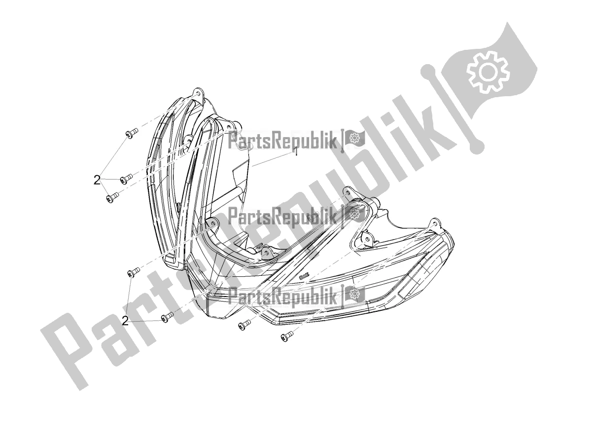 All parts for the Front Lights of the Aprilia Tuono 660 USA 2022