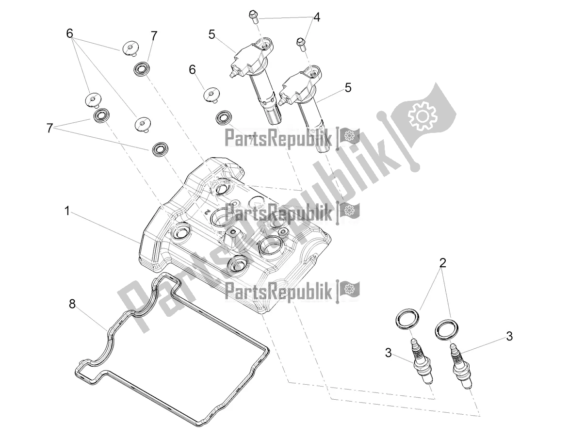 Tutte le parti per il Copricapo del Aprilia Tuono 660 USA 2022