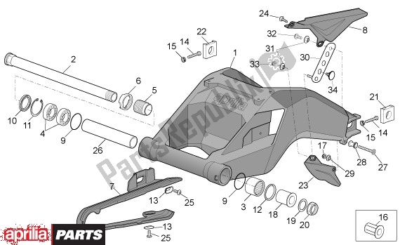 Todas las partes para Basculante de Aprilia Tuono R-factory 20 1000 2006 - 2007