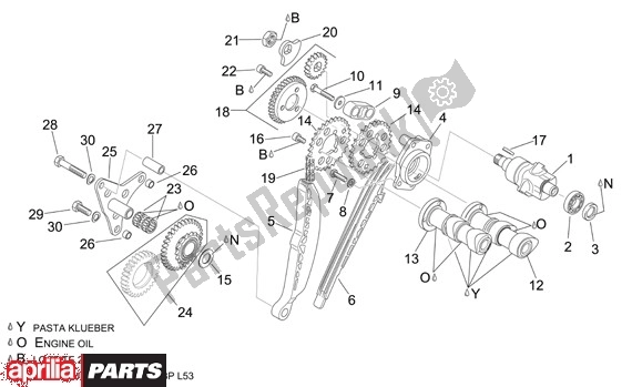 All parts for the Klepbediening Achter of the Aprilia Tuono R-factory 20 1000 2006 - 2007