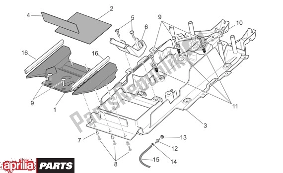 All parts for the Undertail of the Aprilia Tuono R-factory 20 1000 2006 - 2007