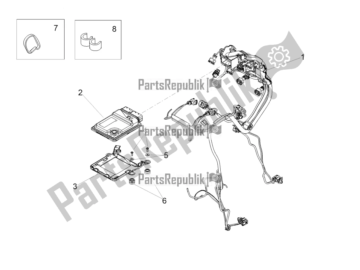 All parts for the Central Electrical System of the Aprilia Tuono V4 1100 2022