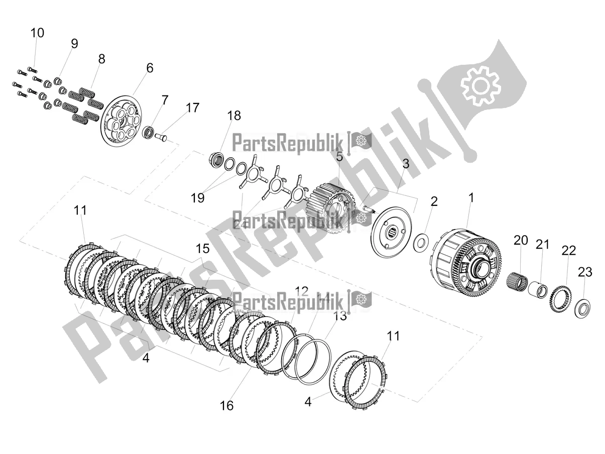 Toutes les pièces pour le Embrayage du Aprilia Tuono V4 1100 2022