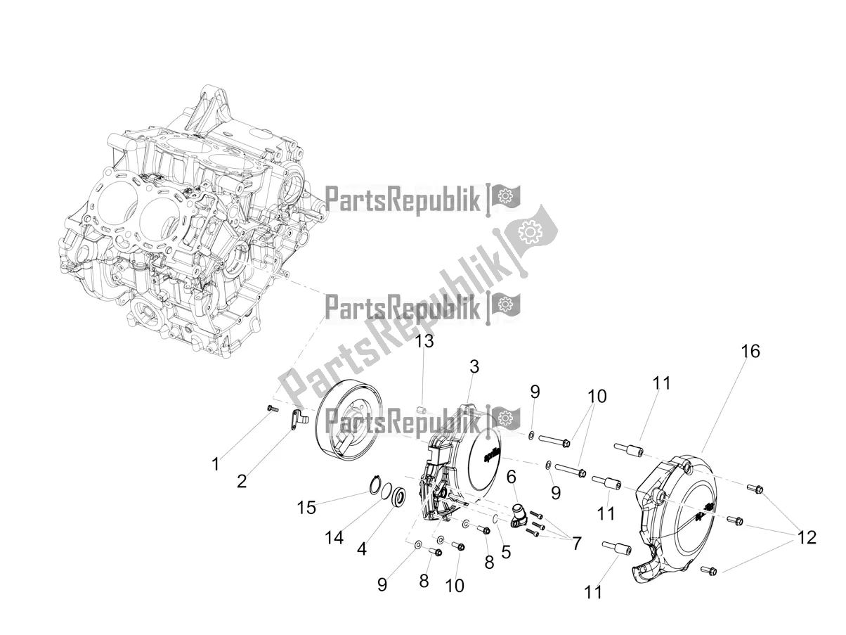 Alle Teile für das Schwungradabdeckung des Aprilia Tuono V4 1100 Apac 2022