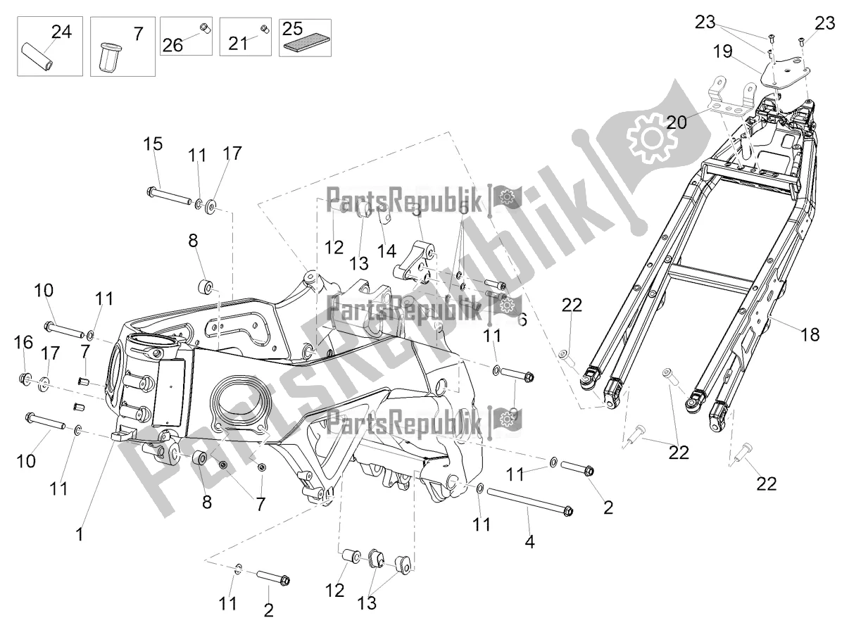 Wszystkie części do Rama Aprilia Tuono V4 1100 Apac 2022