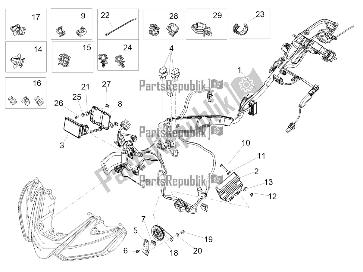 Toutes les pièces pour le Système électrique Avant du Aprilia Tuono V4 1100 Apac 2022