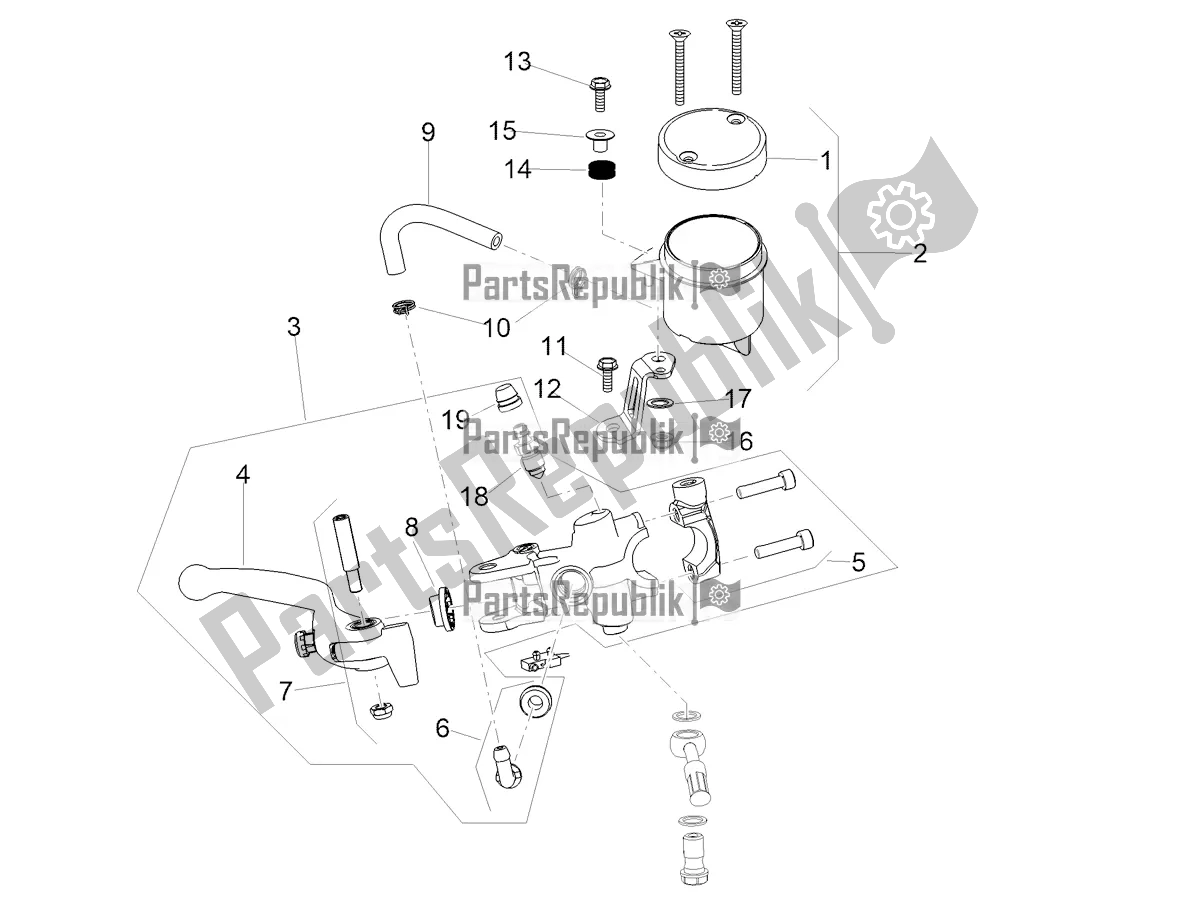 Toutes les pièces pour le Maître-cylindre Avant du Aprilia Tuono V4 1100 Apac 2022