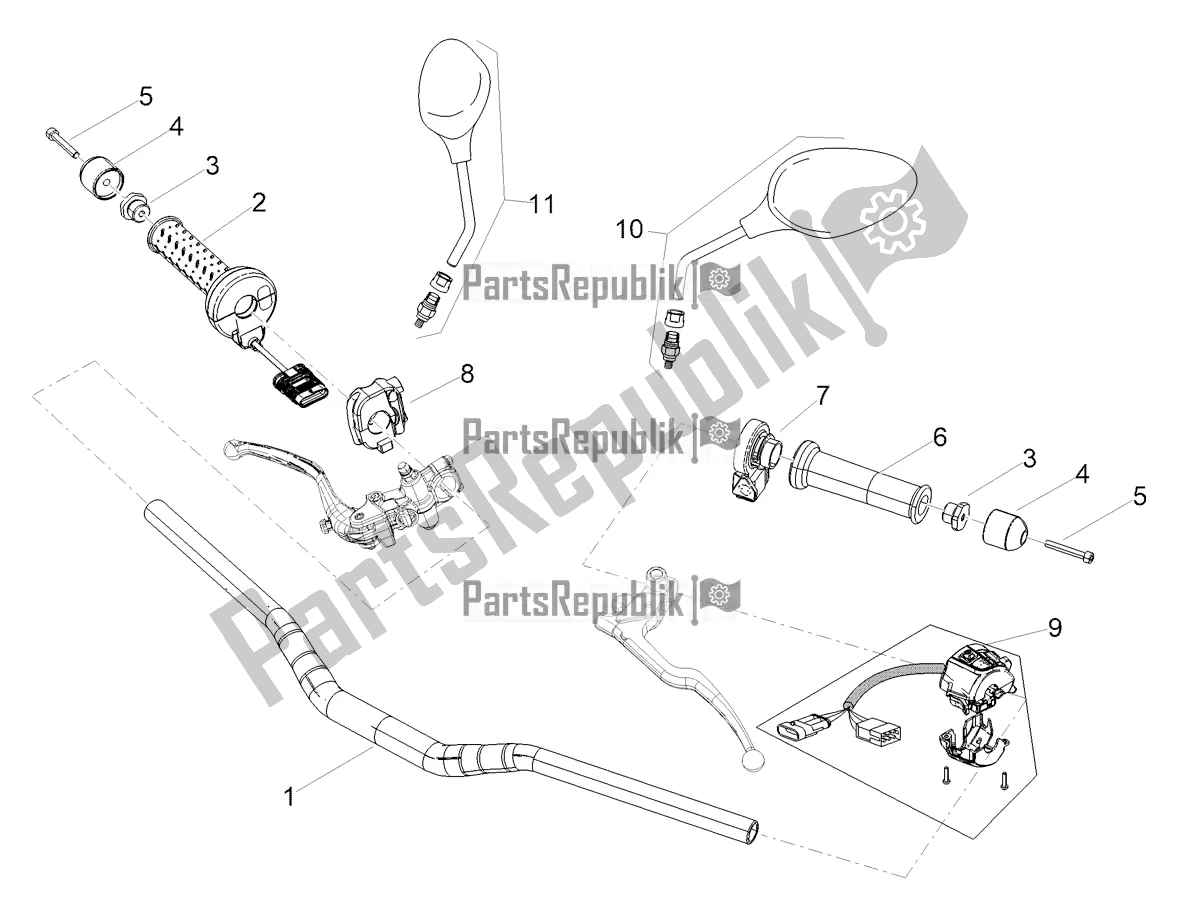 All parts for the Handlebar - Controls of the Aprilia Tuono V4 1100 Apac 2022