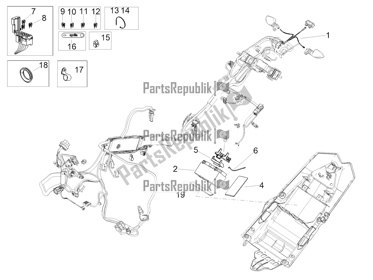 All parts for the Rear Electrical System of the Aprilia Tuono V4 1100 Apac 2022