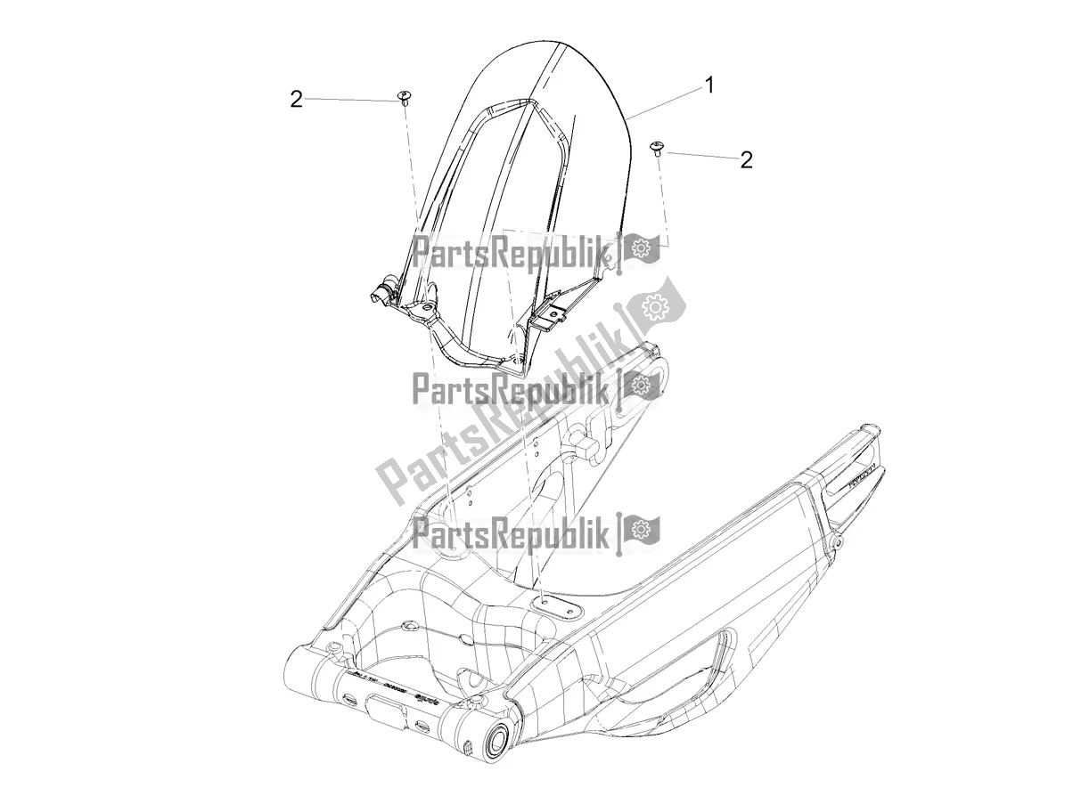 All parts for the Rear Mudguard of the Aprilia Tuono V4 1100 Apac 2022