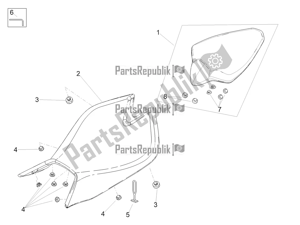 Tutte le parti per il Sella del Aprilia Tuono V4 1100 Apac E5 2021