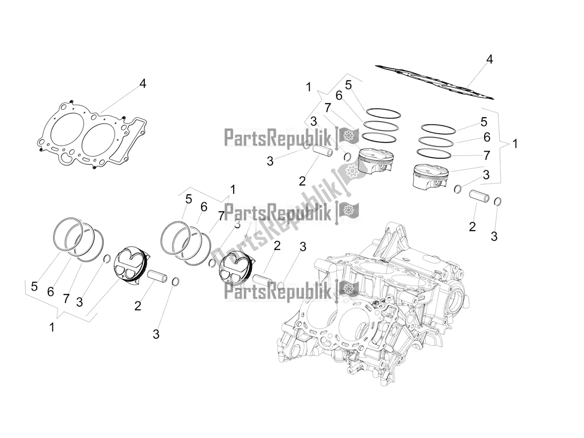 Wszystkie części do Cylinder - T? Ok Aprilia Tuono V4 1100 E5 2021