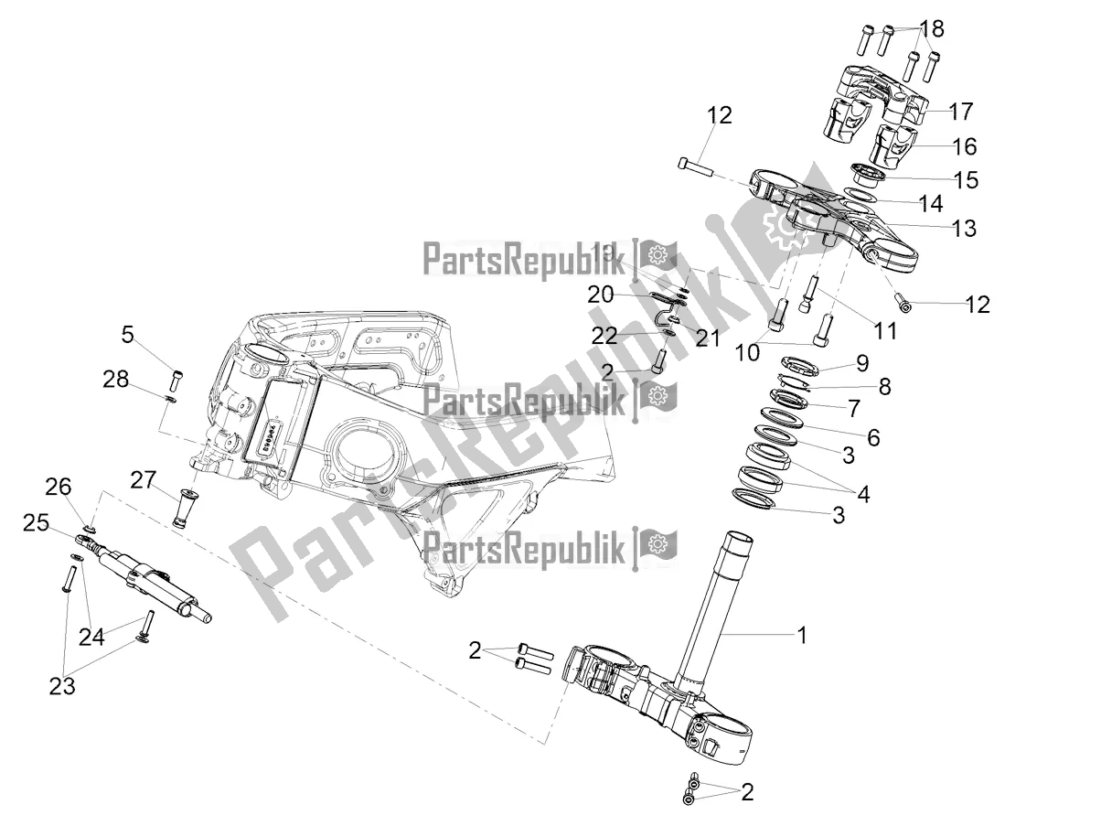 Tutte le parti per il Timone del Aprilia Tuono V4 1100 E5 2021