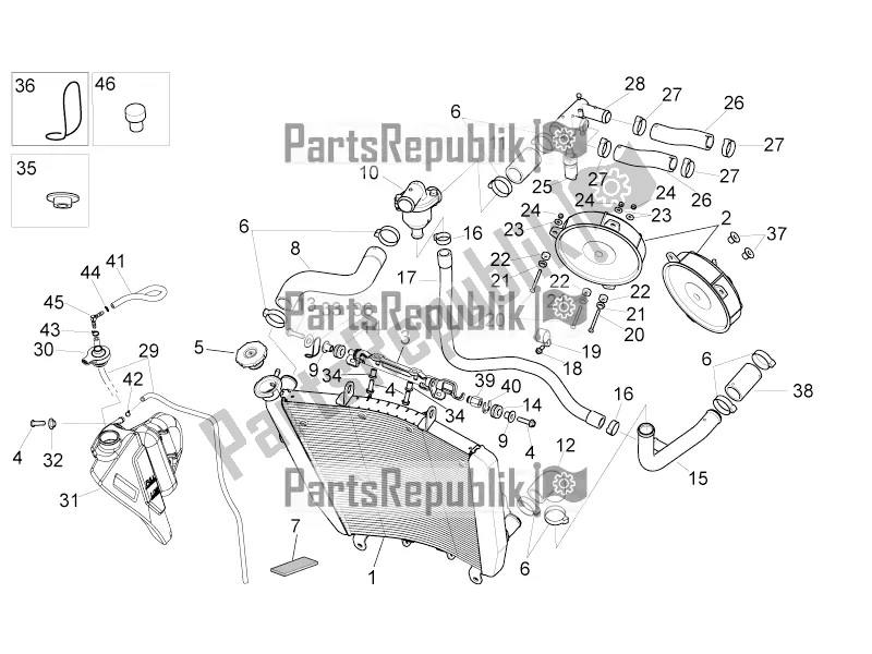 Toutes les pièces pour le Système De Refroidissement du Aprilia Tuono V4 1100 Factory 2017