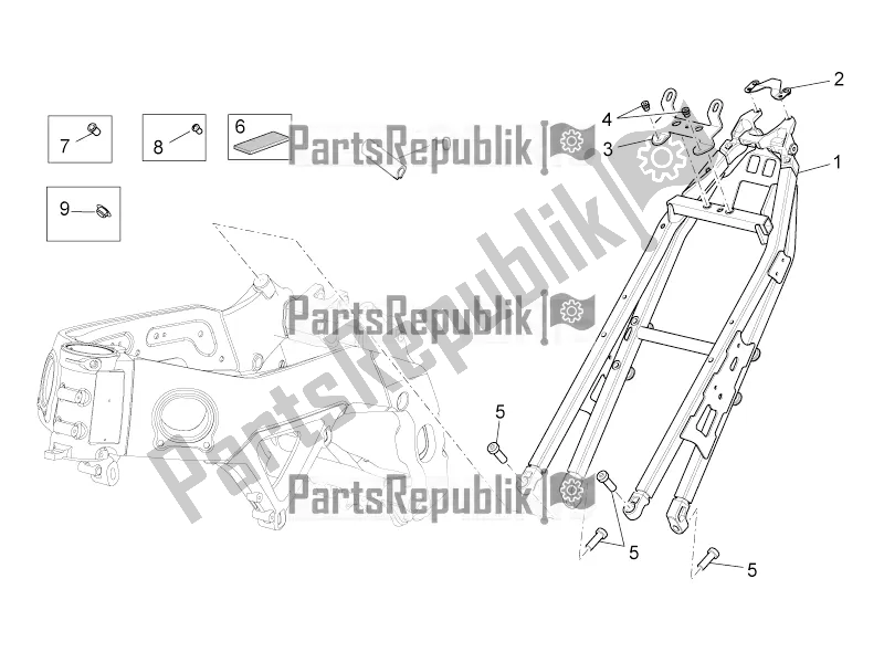 All parts for the Frame Ii of the Aprilia Tuono V4 1100 Factory 2017