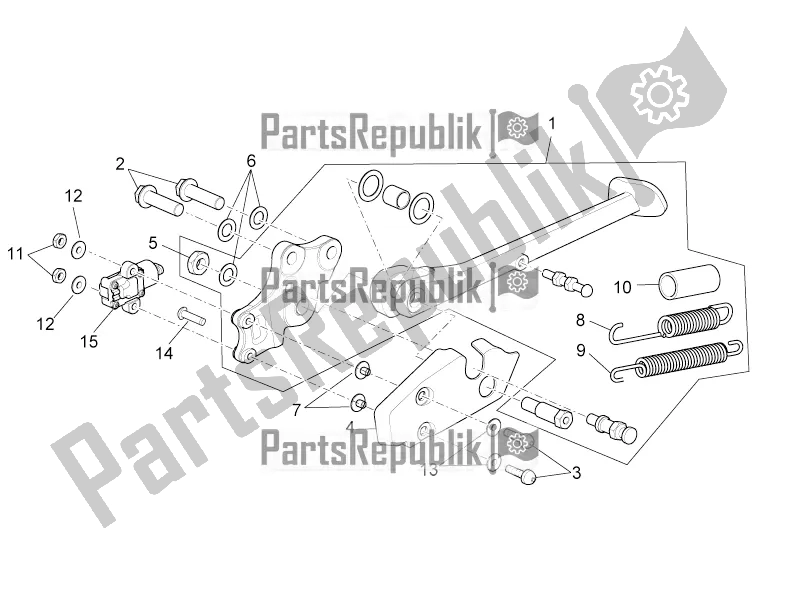 Toutes les pièces pour le Béquille Centrale du Aprilia Tuono V4 1100 Factory USA, Canada 2016