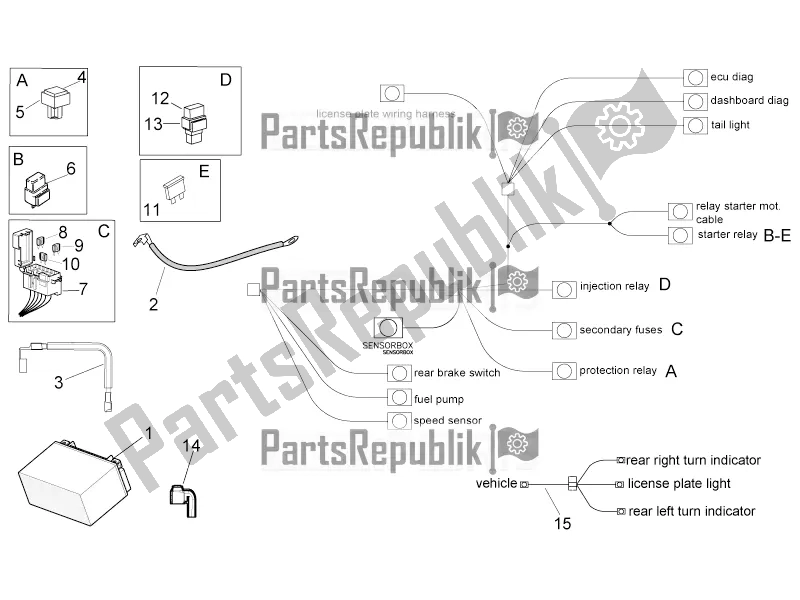 All parts for the Electrical System Ii of the Aprilia Tuono V4 1100 Factory USA, Canada 2016