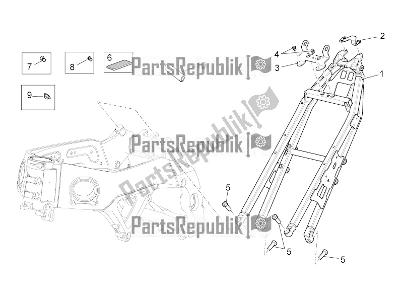 Toutes les pièces pour le Cadre Ii du Aprilia Tuono V4 1100 Factory USA, Canada 2016