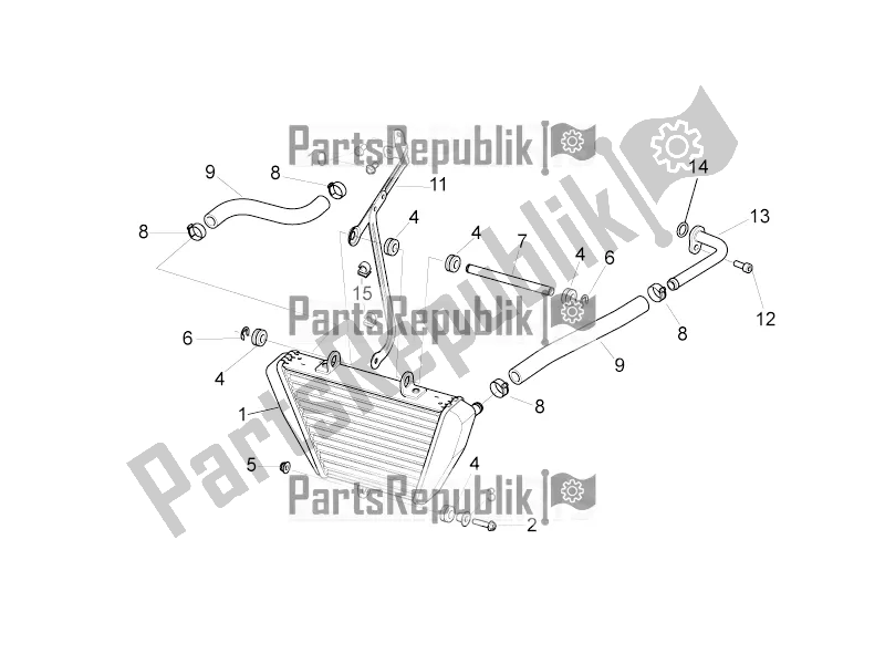 Toutes les pièces pour le Radiateur D'huile du Aprilia Tuono V4 1100 Factory USA, Canada 2016