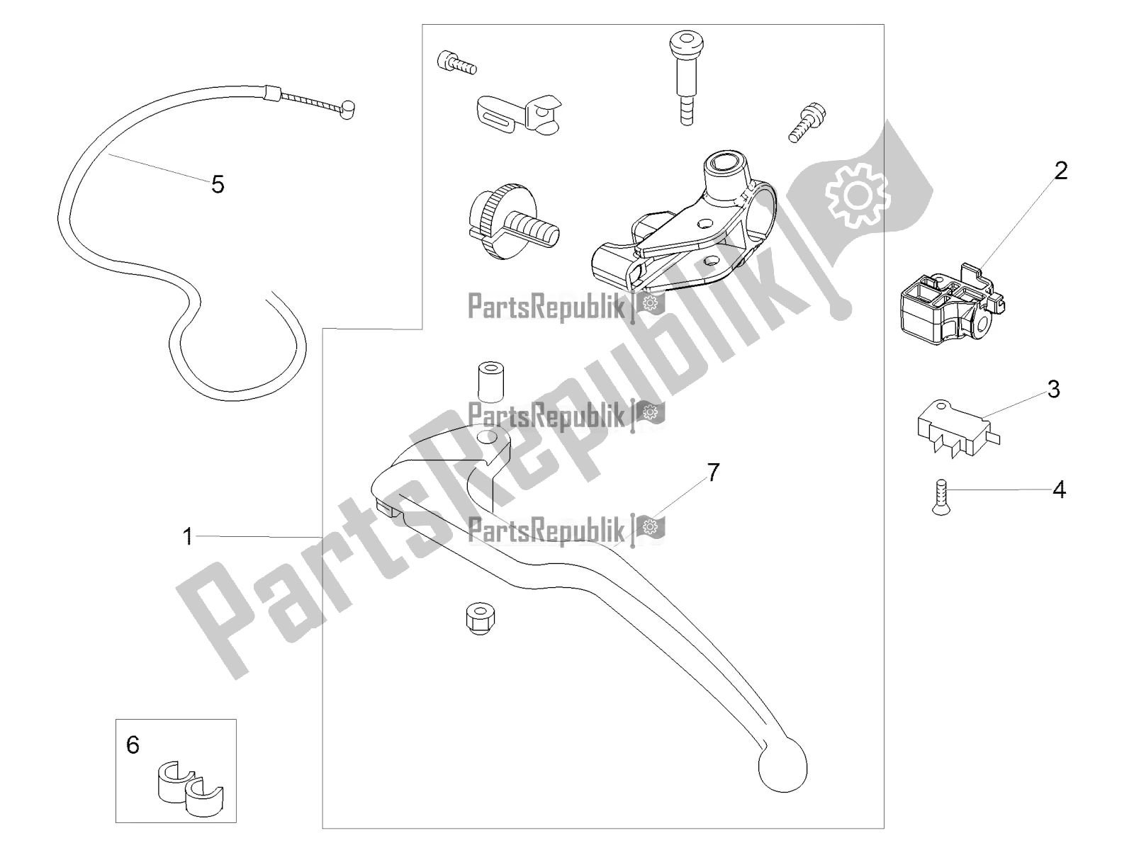 Toutes les pièces pour le Levier D'embrayage du Aprilia Tuono V4 1100 Factory USA, Canada 2017