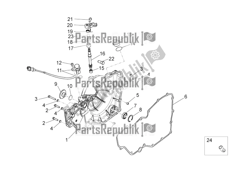 Tutte le parti per il Coperchio Frizione del Aprilia Tuono V4 1100 Factory ZD4 TYG 2016