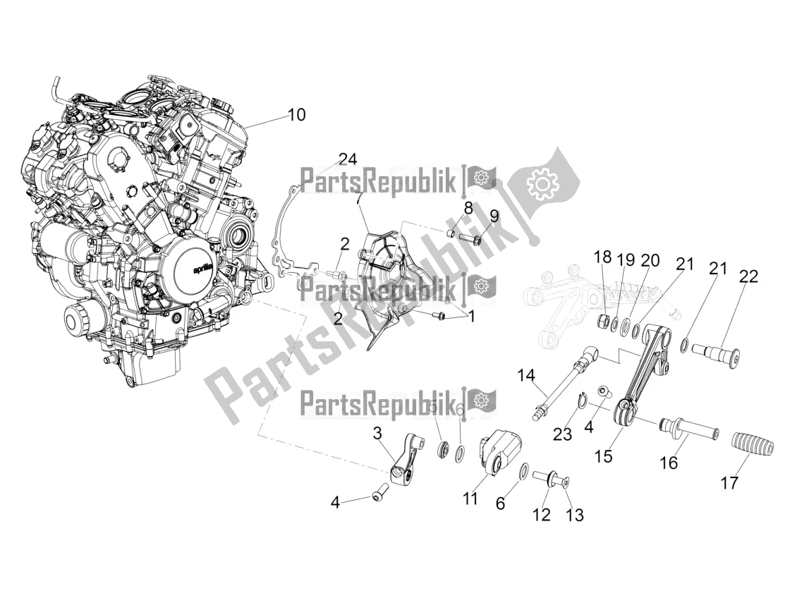 Toutes les pièces pour le Moteur du Aprilia Tuono V4 1100 Factory ZD4 TYG 2016