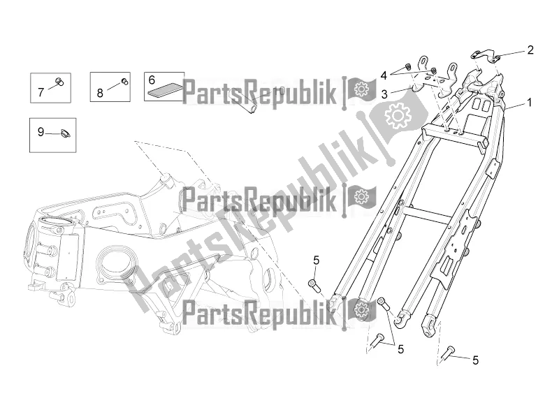 All parts for the Frame Ii of the Aprilia Tuono V4 1100 Factory ZD4 TYG 2016