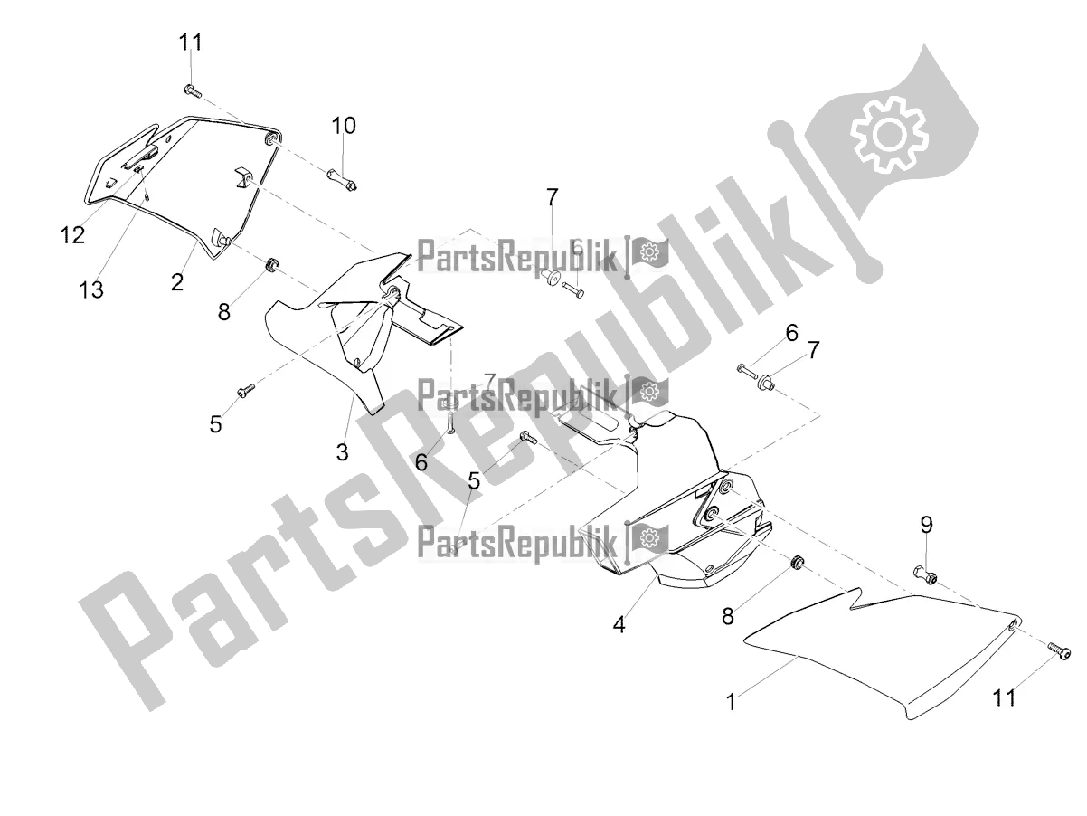 Tutte le parti per il Corpo Anteriore Ii del Aprilia Tuono V4 1100 Factory ZD4 TYG 2016