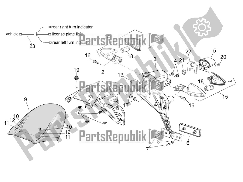 Toutes les pièces pour le Carrosserie Arrière Ii du Aprilia Tuono V4 1100 Factory ZD4 TYG 2016