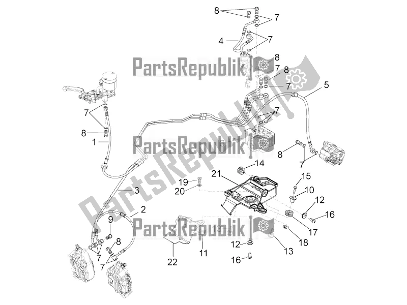 Toutes les pièces pour le Système De Freinage Abs du Aprilia Tuono V4 1100 Factory ZD4 TYH 2016