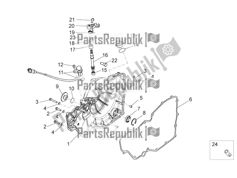 Tutte le parti per il Coperchio Frizione del Aprilia Tuono V4 1100 Factory ZD4 TYH 2016